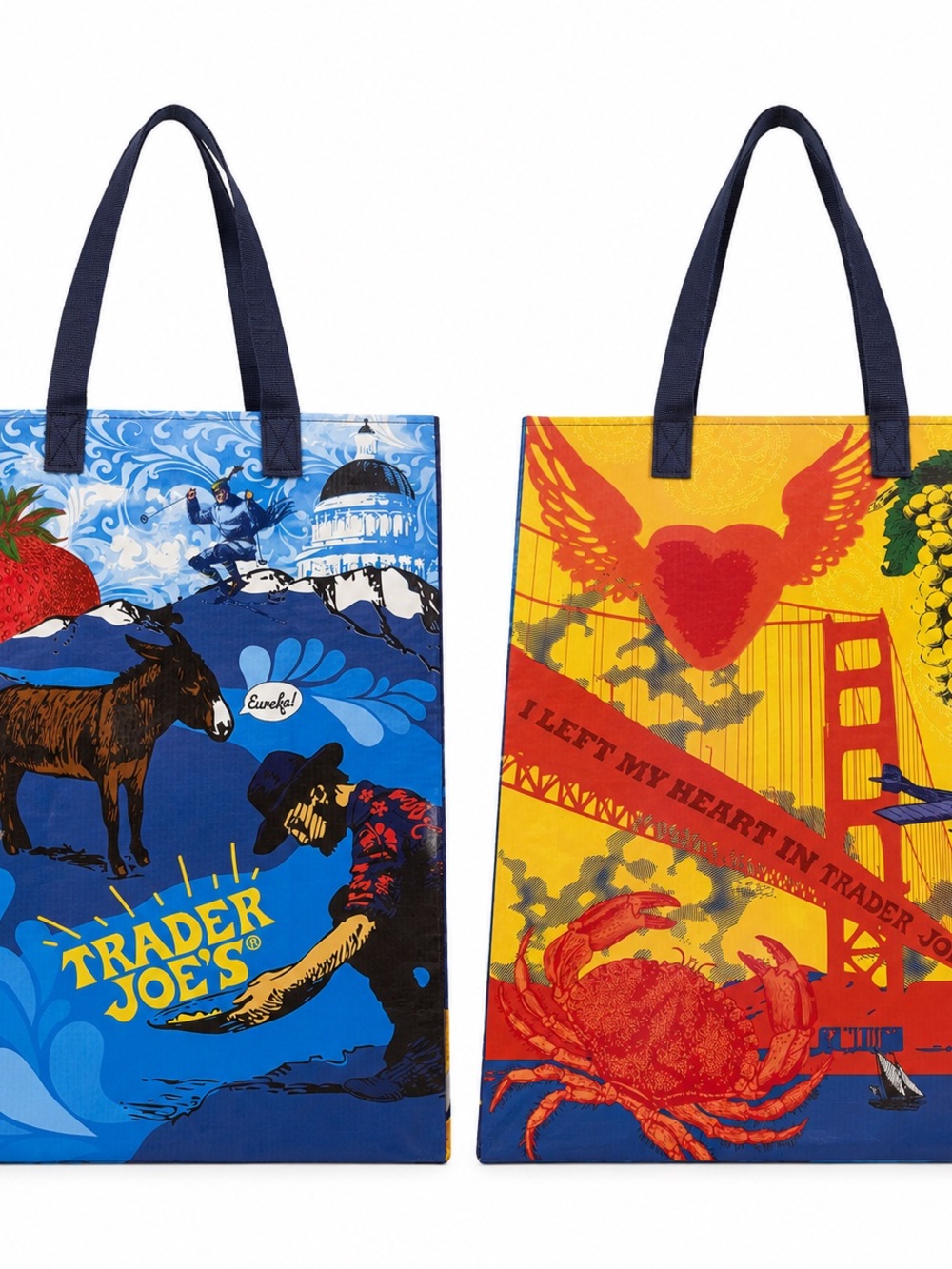 Trader Joe’s Northern California Reusable Grocery Shopping Tote Bag 6 Gallon NWT